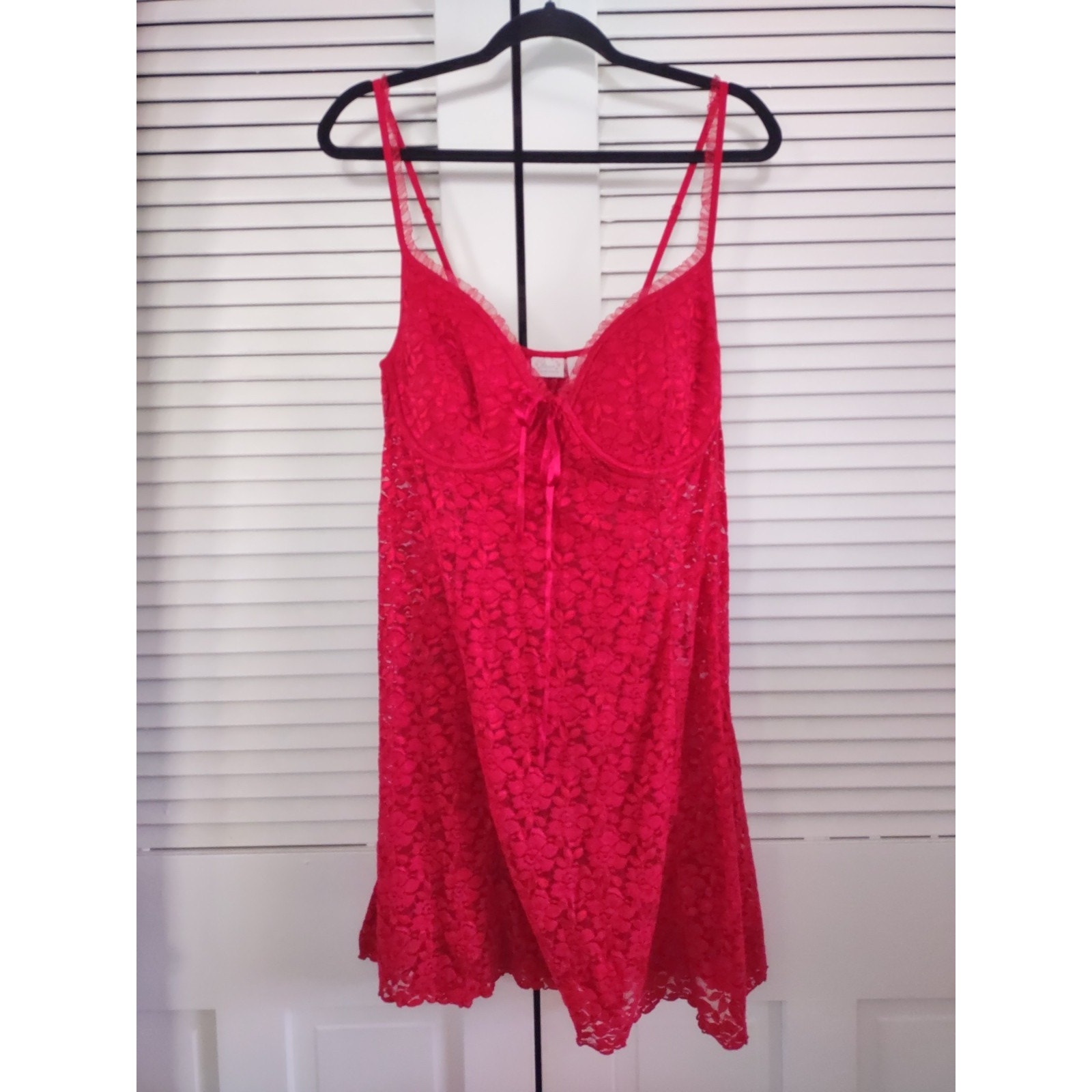 Vintage Etonne By Sarah Richards Red Babydoll Lace Coquette Y2k Xl 18/20 Slip